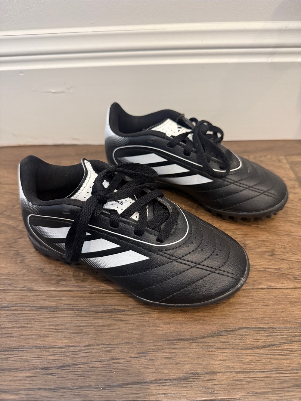 adidas Soccer Black and White Kids Cleats